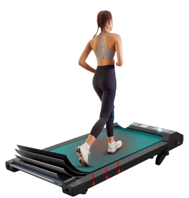 Immagine prodotto di Tapis roulant pieghevole - Tapis roulant compatto - Braccialetto fitness - Ideale per l'allenamento a casa - Motore silenzioso