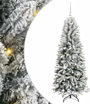 Obrázek produktu pro vidaXL Umělý vánoční stromek se 150 LED diodami a stojanem bílý 150 cm