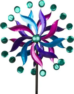 Produktbild von Windspiel Windrad Metall Bunt Gartenstecker 182 cm