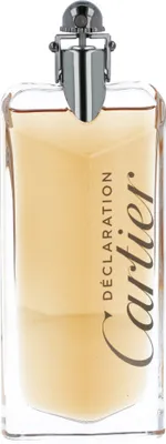 A clear studio shot of a bottle of Cartier Declaration Parfum.
