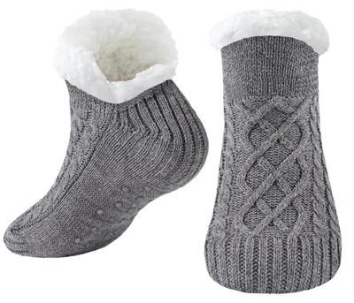Produktbild von Kuschelsocken Damen Herren Dunkelgrau Größe 36-44