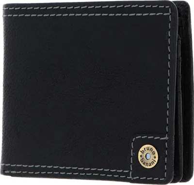 Produktbild von bruno banani Leder Geldbörse Wallet with Flap Black schwarz