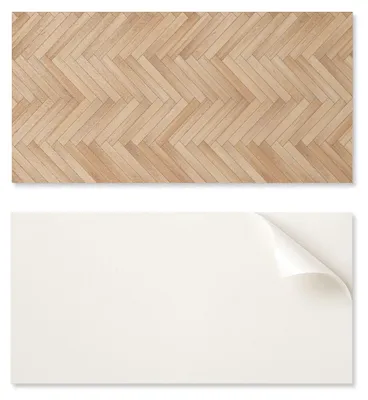 Image de Planche en PVC adhésive à motif chevrons, idéale pour les couloirs, dimensions : 120 x 60 cm