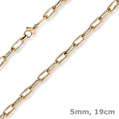 Produktbild von 5mm Armband Phantasiekette Armschmuck aus 585 Gold Rotgold 19cm