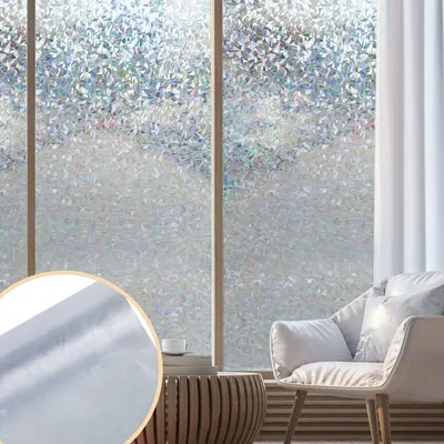 Produktbild von Fiqops Sichtschutzfolie 3D Bad 60*200cm Sichtschutz Spiegelfolie Waage Fensterfolie Selbstklebend