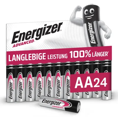 Produktbild von Energizer Advanced - AA Batterien (24 Stück) - 1,5V Alkali-Batterien