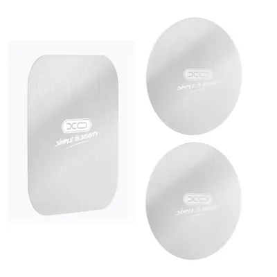 Obrázek produktu pro Sada 3x kovových adaptérů pro magnetický držák do auta, XO - stříbrná