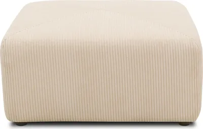 Produktbild von DOMO. collection Polsterhocker 800011, Sitzhocker, quadratisch, individuell kombinierbar, Cord Modul, Polstergarnitur, 85 x 85 x 42 (BxTxH), creme