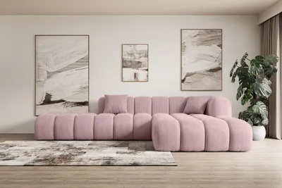 Produktbild von ALTDECOR Ecksofa in L-Form OLEA-L2 - 289x176x71 cm Rosa - Corner Sofa Bett Eckcouch Couch Wohnlandschaft Cauchsofa