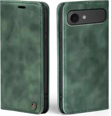 Produktbild von Handy Hülle für Apple iPhone 17 Air Klapphülle Bookcase Flip Cover Handy Tasche Etui Farbe: Grün
