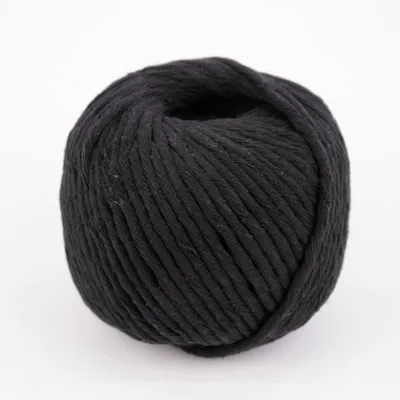 Produktbild von Kordel Baumwolle Makramee 5mm schwarz 50m