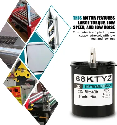 Obrázek produktu pro AC220V 28W miniaturní synchronní motor s permanentním magnetem CW/CCW (5 ot./min.)