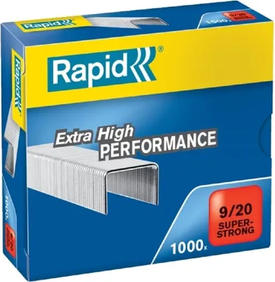 Obrázek produktu pro Rapid 9/20, 2 cm, 1000 svorek, 9/20, Galvanizovaný kov, Metalická, 24 mm