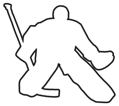 Produktbild von Aufkleber Eishockey Torwart I outline