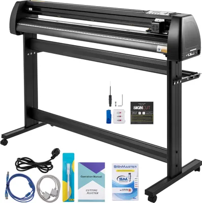Immagine prodotto di SucceBuy Plotter da 53" per il taglio del vinile, display LCD, plotter con 3 rulli di pressione regolabili, plotter da taglio per insegne, software SignCut e SignMaster