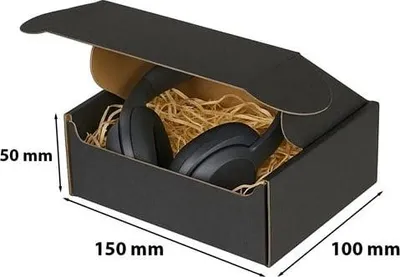 Obrázek produktu pro Dárková krabička 150 x 100 x 50 mm (vnější strana) Černá, stylová