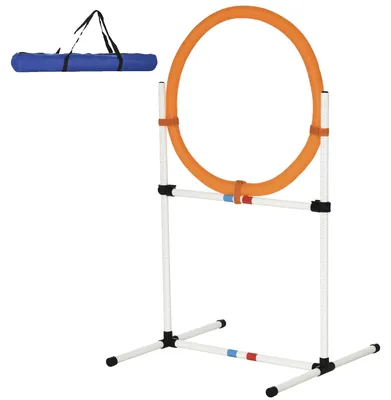 Obrázek produktu pro Agility překážka "Sprunghoop", univerzální design, snadná montáž, barva: bílá + oranžová