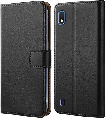 Produktbild von Handy Tasche für Samsung Galaxy A10 Schutzhülle Bookstyle Etui Klapphülle Wallet Flip Cover Case Schwarz