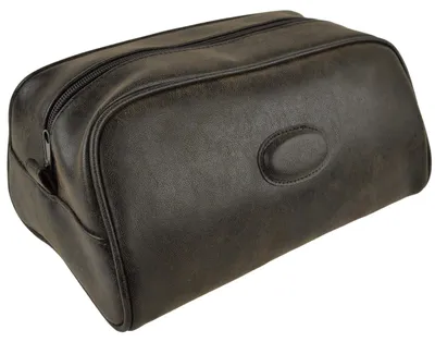 Produktbild von Faux Leder Waschtasche für Männer in Braun