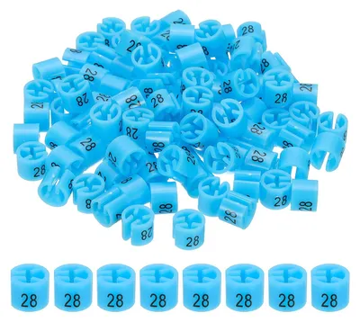 Kleiderbügel-Markierungen, 100 Stück, blau, für 3 mm Stab