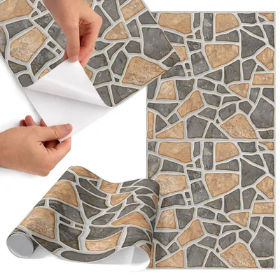 Zdjęcie produktu dla Folia do mebli 50 x 100 cm – folia samoprzylepna do mebli – folia samoprzylepna – folia do mebli – folia do mebli kuchennych – folia samoprzylepna do kuchni – folia do szafek – wodoodporna – zmywalna – samoprzylepna – bez pęcherzyków powietrza – usuwalna bez pozostawiania śladów – wzór kamienia