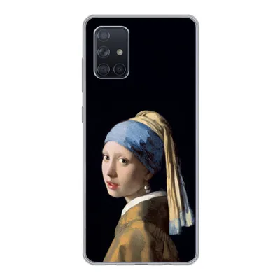 Produktbild von MuchoWow® Handyhülle Schutzhülle Hülle für Samsung Galaxy A51 5G Mädchen mit Perlenohrring - Vermeer - Kunst Silikon Softcase Handy Hülle - Abbildung