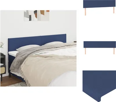 Produktbild von vidaXL Kopfteile 2 Stk. Blau 90x5x78/88 cm Stoff -  Kopf- & Fußenden