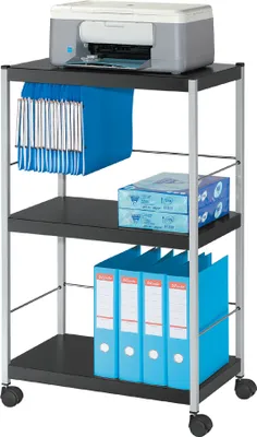 Obrázek produktu pro PAPERFLOW Multifunktionswagen M 3 Böden schwarz silber 74600207