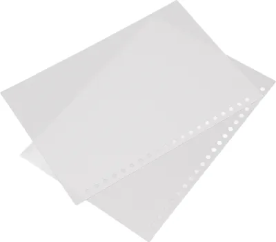 Obrázok produktu pre 50 ks ochranný kryt papiera na viazanie listov matný A5 20 otvorov PP plast pre prezentáciu biely