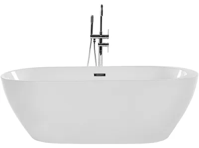 Produktbild von BELIANI Moderne, freistehende Badewanne Acryl oval weiß modern