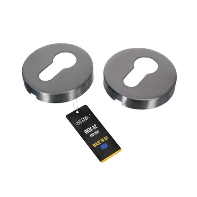 Produktbild von NAJDER Edelstahl Türgriff Runde Rosette, Edelstahlschild für Türgriffe, Drückerrosette, Innentüren Rosette, für Innentüren, Inox A2, AISI 304