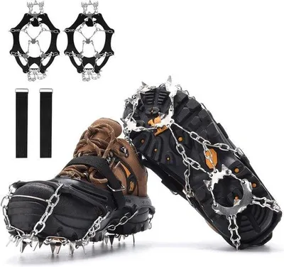 Produktbild von Famanu Steigeisen für Bergschuhe mit 19 rostfreien Zähnen - Winter Outdoor