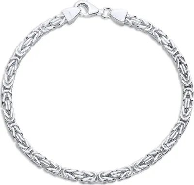 Produktbild von JEWLIX 925er Silber Herrenarmband Königsarmband, 4,2 mm, vierkant