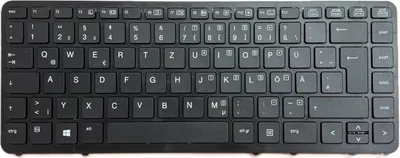 Image de Clavier FRANÇAIS noir avec cadre noir,Trackpoint pour HP EliteBook 840 G1