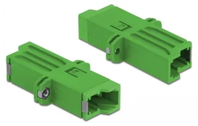 Produktbild von Delock LWL Kupplung E2000 Simplex Buchse zu Simplex Buchse Singlemode grün