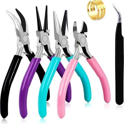 Image de Kit d'outils pour bijoutier, 4 pièces, en acier inoxydable. Poignées ergonomiques. Précision pour la fabrication de bijoux. Idéal pour les bijoutiers