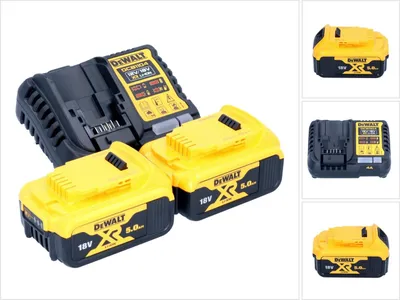 Zdjęcie produktu dla DeWALT DCB1104P2-QW, Zestaw bateria i ładowarka, Litowo-jonowa (Li-Ion), 5 Ah, 18 V, Wiertarka, Elektryczne urządzenie wielofunkcyjne, Śrubokręt, Młot udarowo-obrotowy, Szlifierka..., Czarny, Żółty