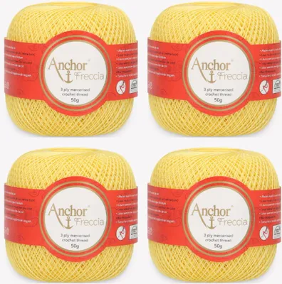 Image de 4x Anchor Freccia 16 – fil de coton fin pour crochet (color 00293)
