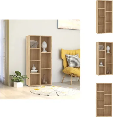 Obrázek produktu pro vidaXL Knihovna Sonoma dub 50x25x106 cm materiál na bázi dřeva - Knihovny a regály