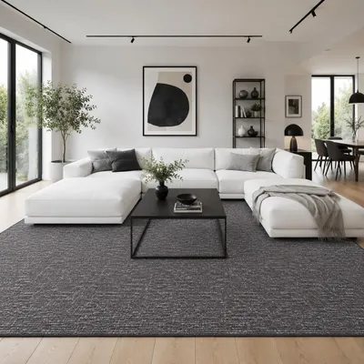 Produktbild von Schlingen Designer Teppich Niva Anthrazit, Größe:200x300 cm