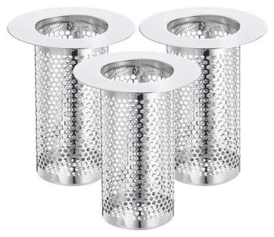 Obrázek produktu pro Síto do odtoku, 2 kusy, nerezová ocel, rozměry 80 x 50 mm, vhodné do kuchyně a koupelny