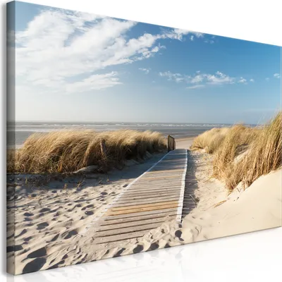 Produktbild von Wandbild Mega XXXL Strand Meer 250x125 cm Einteiliger XXL-Format Kunstdruck zur Selbstmontage Leinwandbilder moderne Bilder DIY Wanddekoration Wohnung Deko Landschaft Natur c-C-0176-ak-e