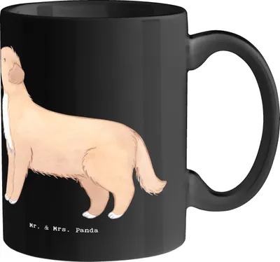 Produktbild von Mr. & Mrs. Panda Kaffeetasse Nova Scotia Duck Abenteuer - Schwarz - Geschenk, Henkelpott, Tasse, Hund, Hunderassen Charakter, lebhafter, Teetasse, Überraschungen, aktiver