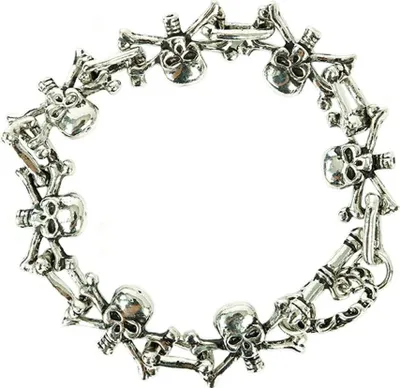 Produktbild von Metallarmband - Totenkopf Piraten silber Länge ca 22cm