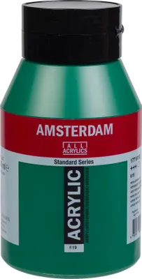 Obrázok produktu pre Fľaša akrylovej farby Amsterdam Standard Series 1000 ml permanentná zelená tmavá 619