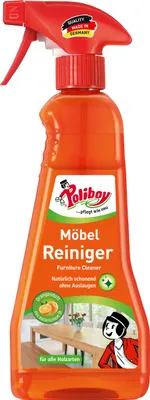 Produktbild von Poliboy Möbel Intensiv Reiniger für alle Holzarten - schnelle und einfache Reinigung und Pflege - Sprühflasche 375ml