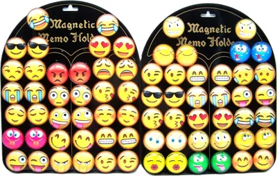 Produktbild von Kühlschrank Magnete Glas Smiley Gesichter 18 paar lachen wut grinsen gemischt