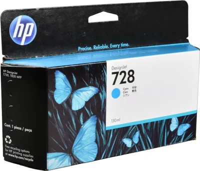 Productafbeelding van HP 728 - 130 ml - Cyaan - origineel - DesignJet - Inktpatroon - geschikt voor DesignJet T730, T830