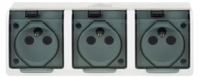 Produktbild von HERMES | Dreifachsteckdose IP44 - Weiß - Wetterfest - Ideal für Innen- und Außenbereich