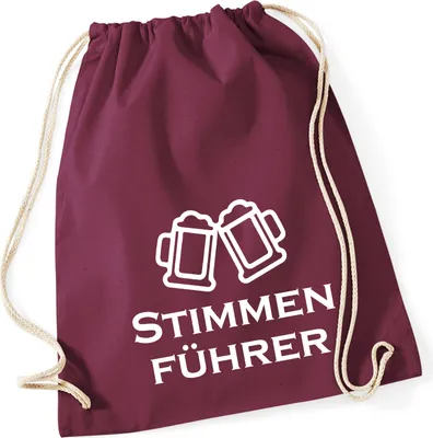 Produktbild von Huuraa Turnbeutel Stimmenführer Spielmanszug 12 Liter Burgundy Baumwolle Rucksack Geschenkidee